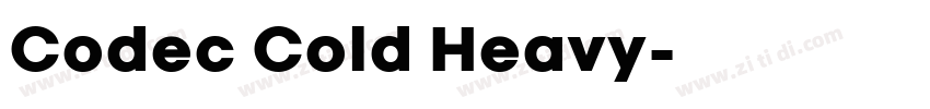 Codec Cold Heavy字体转换
